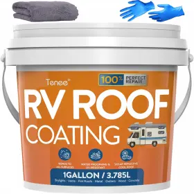 -rv Roof 445033240222 1 Gallon Coating White With Brush Towel Solar Reflective Sealant For E