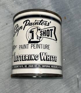 1 Shot 101lqp Vtg 16 Ounce White Letter Enamel Paint Oil Based For Sign Painting Pinstripes