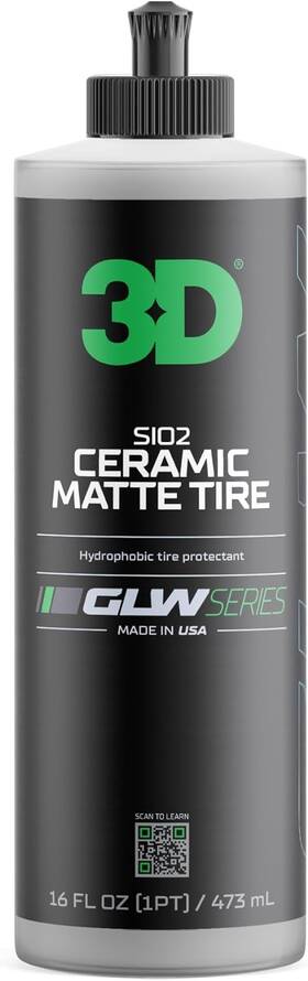 3d Car Care Products 353oz16 Glw Series Sio2 Ceramic Matte Tire Shine Deep Finish Protectant