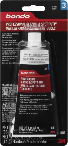 00801 3m 705353190285 Bondo Professional Glazing And Spot Putty 3.0 Oz