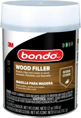 20082 3m Company Bondo Wood Filler 30 Fl Oz High-performance Two-part Formula For Interior