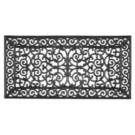 A1 Home Collections 812889025315 Natural Rubber Doormat 24 Inch X48 Ideal For Outside Entryw