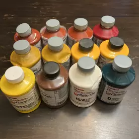 1d107963 Accurate Dispersions 12 Charisma Colorants Toner 32ounce Containers Red White Yellow Green