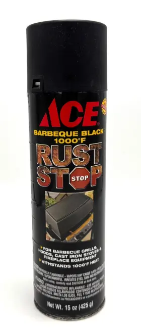 Ace 082901012542 High Heat Black Rust Stops Paint Bbq Grills Stoves Hoods 15oz