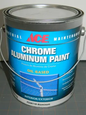 Ace 082901164470 1-gallon Chrome Aluminum Paint Oil Base Industrial Maintenance Exterior