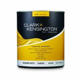 Ace 082901360490 Clark Kensington Flat Designer White Acrylic Latex Paint And Primer Indoor 1