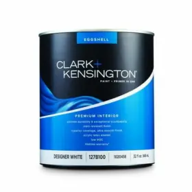 Ace 082901360957 Clark Kensington Eggshell Designer White Acrylic Latex Paint And Primer