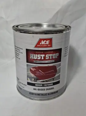 225b110 Ace Rust Stop Intetior/exterior Oil Based Metallic Aluminum 32 Fl Oz