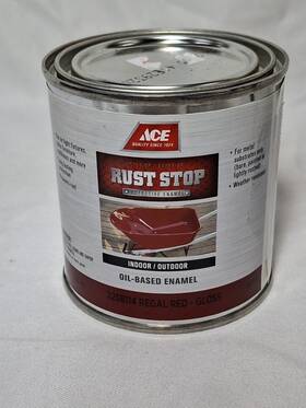 Ace 225b114 Rust Stop Protective Enamel Paint Stops 8-oz Regal Red Oil-based