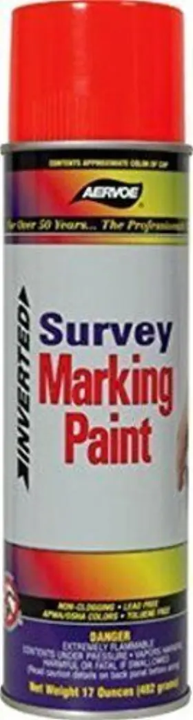 Aervoe 088193002209 220 Fluorescent Red Survey Marking Paint - 20-oz Cans 17-oz Net