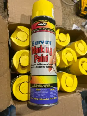 Aervoe 088193002261 226 Fluorescent Survey Marking Paint 20 Oz. Aerosol Yellow