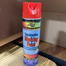 Aervoe 088193002469 17oz Red Construction Marking Paint