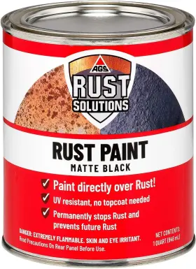 Aor-32 Ags Company Rust Paint Matte Black Finish 32 Fluid Ounces Pack Of 1