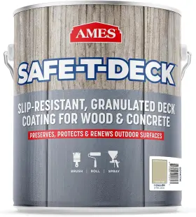 Ames 689830311380 Safe-t-deck Granulated Formula Exterior Paint - 1 Gallon Khaki Tan