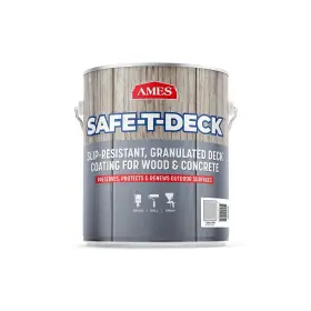 Ames 814580012854 Safe-t-deck Granulated Formula Exterior Paint - 1 Gallon Greyhound Gr