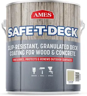 Sd1ktn Ames Safe-t-deck Granulated Formula Exterior Paint - 1 Gallon Khaki Tan
