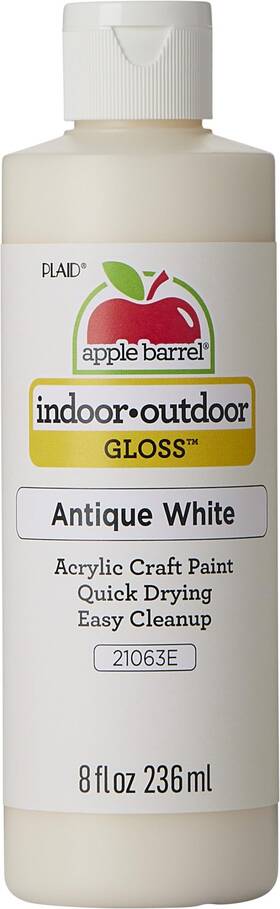 Apple Barrel 21063 Antique White Acrylic Craft Paint Gloss Finish 8 Fl Oz