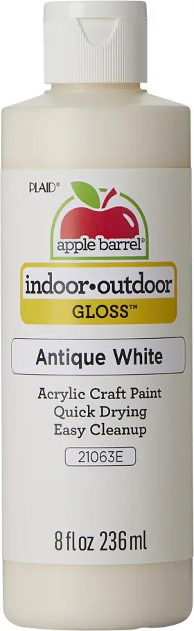 21063 Apple Barrel Antique White Acrylic Craft Paint Gloss Finish 8 Fl Oz