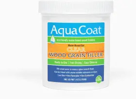 Aqua Coat 705353564093 Best Wood Grain Filler. Clear Gel Water Based Low Odor Fast Non