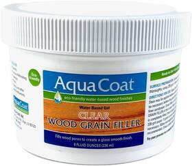 Aqua Coat Clear-8oz-fba Water-based Clear Wood Grain Filler Gel Fast-drying Low Odor Vo