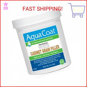 Aquacoat 653341611710 Aqua Coat Water-based White Cabinet Wood Grain Filler Gel Fast Drying Low Odo