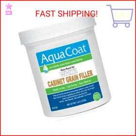 Aquacoat 653341611710 Aqua Coat Water-based White Cabinet Wood Grain Filler Gel Fast Drying Low Odo