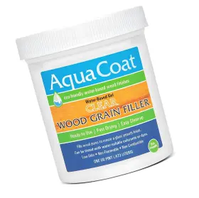 Aquacoat 785971690725 Aqua Coat Water Based Wood Grain Filler Gel Fast Drying Low Odor Clear