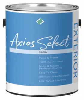1584.2b.01 Axios Select Exterior Acrylic House Paint And Primer Tint Base Satin Gallon -