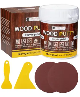 Obfj005b445npvc Bates Choice Bates- Wood Filler Putty Repair Kit 9.87 Ounce 2 Scrapers Mahogany