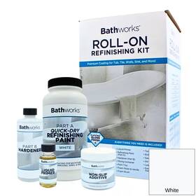 Bathworks 445024739735 22 Oz. Quick Dry In White With Slip Guard Bathtub Refinish Kit