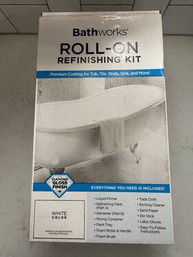 Bathworks Bwk01 Roll-on Refinishing Kit Diamond Gloss Finish White New In Box