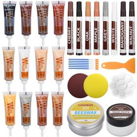 Beautiful Myth 762716286856 Wood Furniture Repair Kit- Set Of 33 - Filler Touch Up Markers With Woo