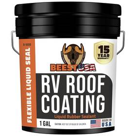 Beest B-5000 Rv Roof Coating White 1 - Gallon Covers Up To 50 Sq Ft 2 Coats Solar New