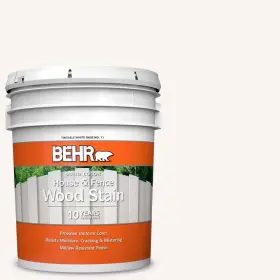 Sc-210 Behr 01105 5 Gal. #sc-210 Ultra Pure White Solid Color House Fence Exterior Wood Stain