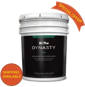 365005 Behr 5 Gal. Ultra Pure White Semi-gloss Enamel Interior Stain-blocking Paint And Primer
