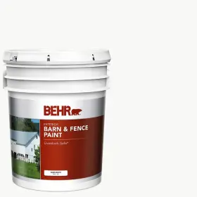 Behr 445035454405 5 Gallon White Exterior Paint For Barns And Fences