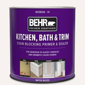 Behr 445053259259 1 Quart White Acrylic Interior Kitchen Bath And Trim Stain-blocking Primer Seal