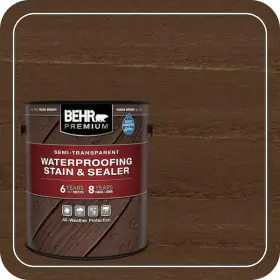 St-105 Behr 510501 1 Gal. Padre Brown Semi-transparent Exterior Wood Stain And Sealer