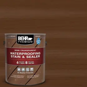 5129 Behr 1 Gal. Chocolate Semi-transparent Exterior Wood Stain And Sealer