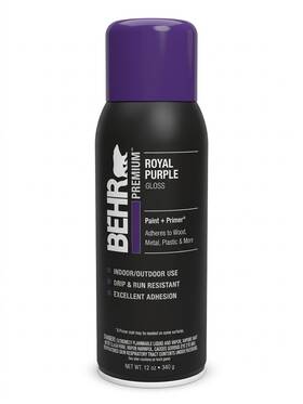 Behr 678885214838 6 Pack Premium Royal Purple Gloss Spray Paint And Primer 12oz 340g