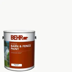 Behr 744110241488 1 Gal. White Exterior Barn And Fence Paint