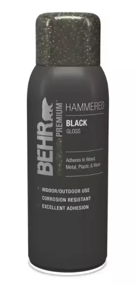 B060944 Behr Premium Hammered Black Gloss Interior/exterior Spray Paint - 12 Oz