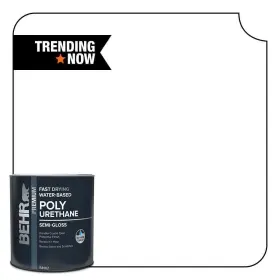 B810204 Behr 1 Quart Semi-gloss Clear Fast Drying Water-based Interior Polyurethane