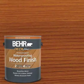 Behr Deckplus 744110169980 1 Gal. Cedar Naturaltone Transparent Waterproofing Exterior Wood Finish