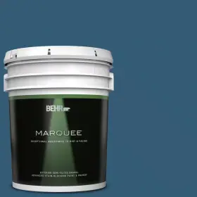 M490-7 Behr Marquee 313056755733 5 Gal. #m490-7 Shasta Lake Semi-gloss Enamel Exterior Paint And Primer