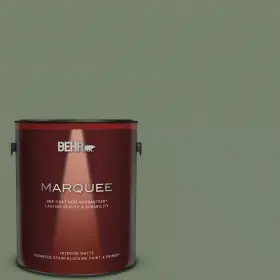 Mq6-16 Behr Marquee 445004126197 1 Gal. #mq6-16 Gazebo Green One-coat Hide Matte Interior Paint And Primer