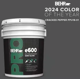 Ppu18-01 Behr Pr67305 Pro 5 Gal. #ppu18-01 Cracked Pepper Semi-gloss Acrylic Exterior Paint
