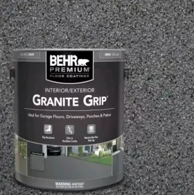 Behr Premium 313028543566 4 Gal Granite Grip 1 Case Concrete Floor Coating Gray #650 Non-slip