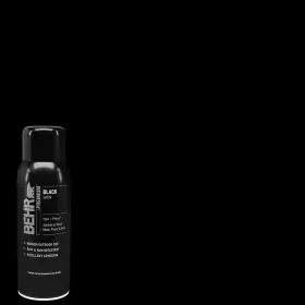 Behr Premium 313034730776 12 Oz. Black Satin Spray Paint And Primer - Interior/exterior New