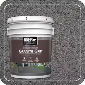 Behr Premium 445027696660 5 Gal. Gray Granite Grip Decorative Flat Interior/exterior Concrete Floor Coatin